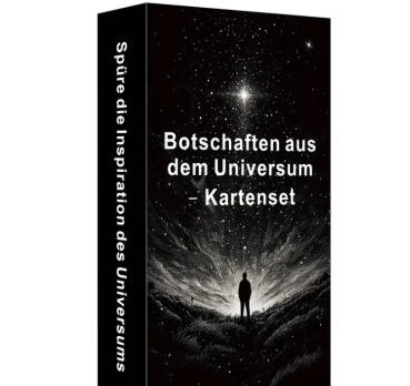 Oracel Kartenset „Botschaften aus dem Universum“ mit 54 spirituellen Karten auf Deutsch von Manoja-Esoterik