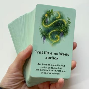 Grüne Orakelkarten Rückseite Mond Hexe