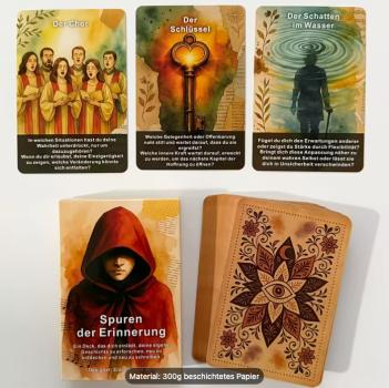 Orakelkarten Deutsch - Spuren der Erinnerung – 50 Karten | Meditation & Achtsamkeit