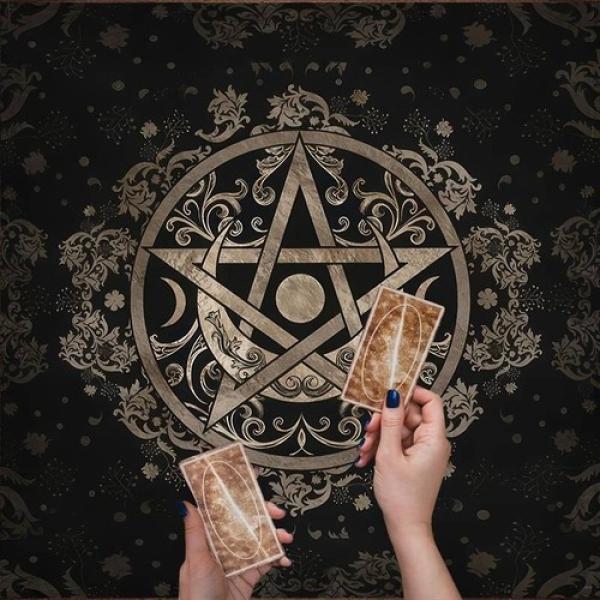 Tarot Altar Decke 50 cm mit spirituellem Design
