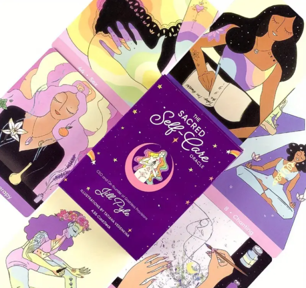 Self-Care Oracle Kartenset mit 55 farbenfrohen Illustrationen zur Selbstfürsorge und Achtsamkeit von Manoja-Esoterik