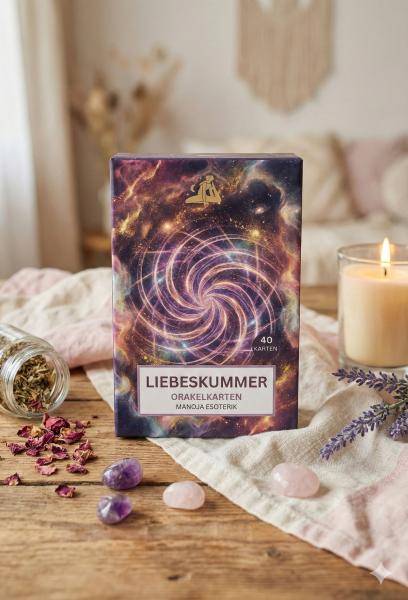 Liebeskummer Orakel Karten ausgebreitet - Exklusive Eigenproduktion von Manoja Esoterik