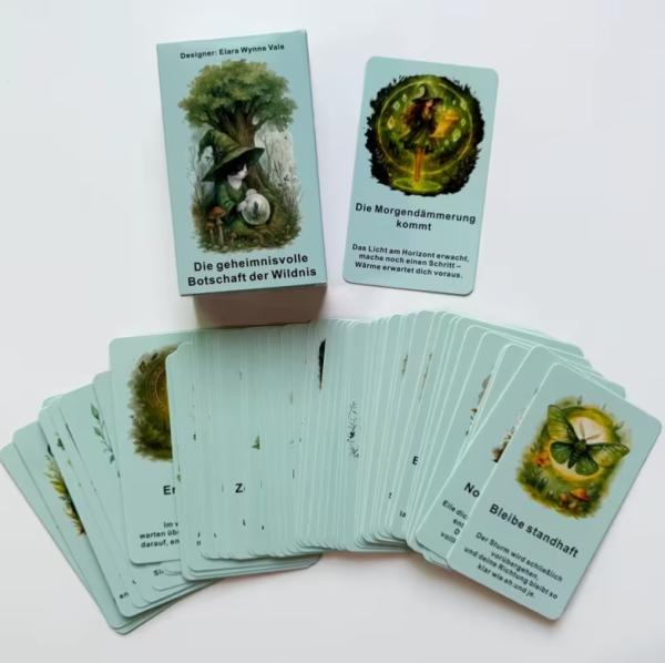 Grüne Orakelkarten Rückseite Mond Hexe