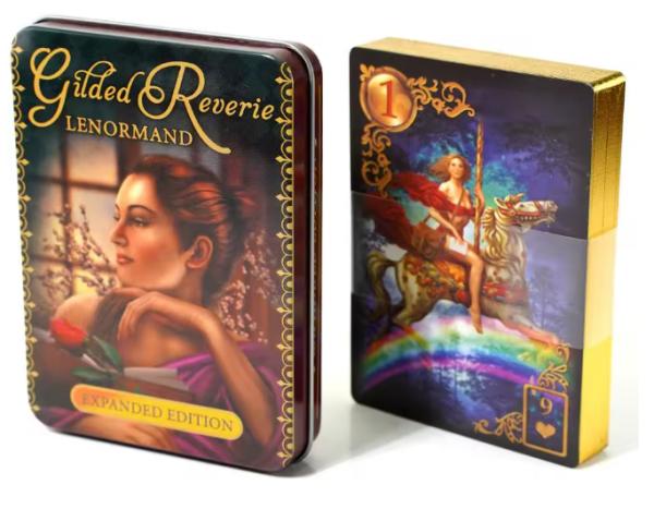 Gilded Reverie Lenormand - Tarotkarten - in Metallbox Gilded Reverie Lenormand - Tarotkarten - in Metallbox
