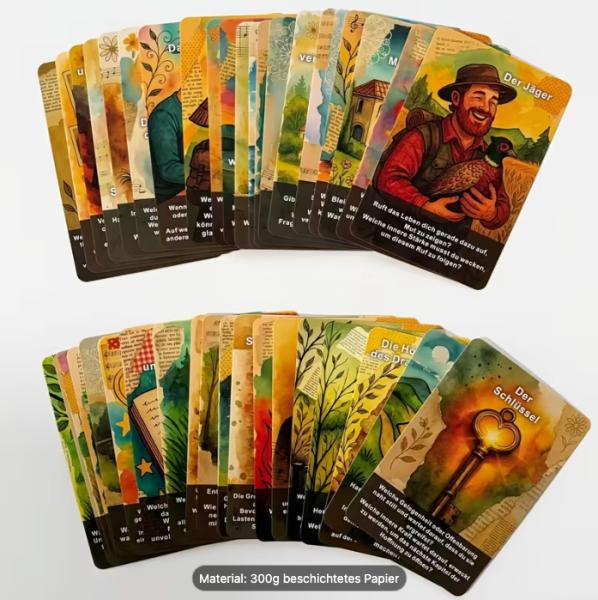 Orakelkarten Deutsch - Spuren der Erinnerung – 50 Karten | Meditation & Achtsamkeit